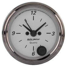 Load image into Gallery viewer, AutoMeter American Platinum Series 2.0625in Clock 12 Hour Analog