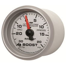 Load image into Gallery viewer, Autometer Ultra-Lite II 52mm 30 in Hg/20 psi Mechanical Boost/Vacuum Gauge