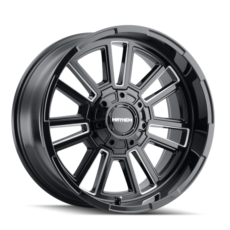 Mayhem 8115 Apollo 20x10 / 8x170 BP / -19mm Offset / 125.2mm Hub Black w/ Milled Spokes Wheel