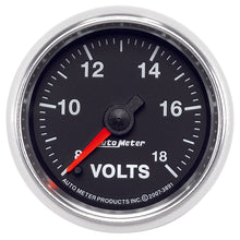 Load image into Gallery viewer, Autometer GS Series 2-1/16in Voltmeter 18V Electrical Gauge Full Sweep