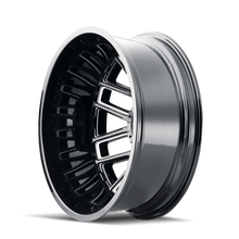 Load image into Gallery viewer, Mayhem 8107D Cogent Dually 22x8.25/8x165.1 BP/-192mm Offset/121.3mm Hub Black w/ Milled Spokes Wheel