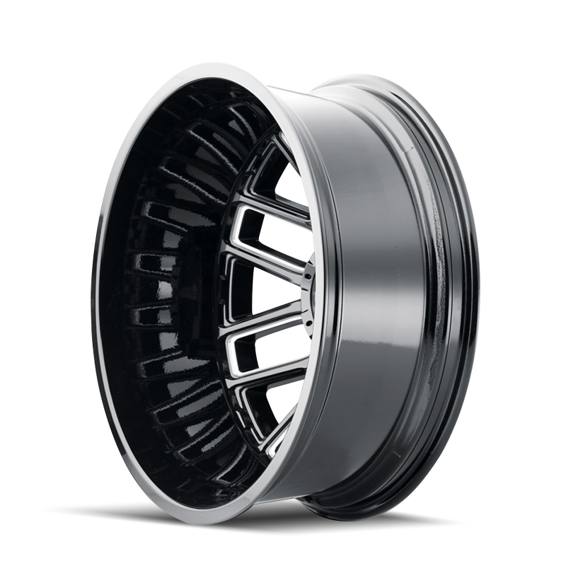 Mayhem 8107D Cogent Dually 20x8.25/8x165.1 BP/-192mm Offset/121.3mm Hub Black w/ Milled Spokes Wheel