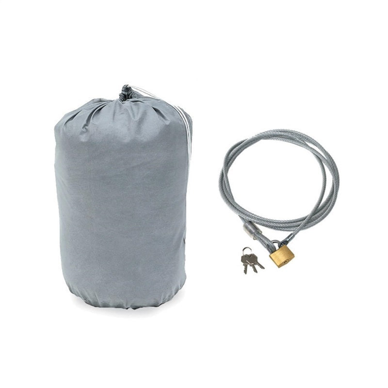 Rampage 1999-2019 Universal Easyfit Truck Cover 4 Layer - Grey with cable lock and keys, ideal for protecting your truck.