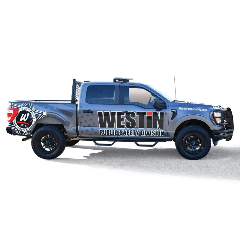 Another angle of the Westin truck with Outlaw Nerf Step Bars, showcasing its sleek, rugged appeal for Ford SuperCrew models.