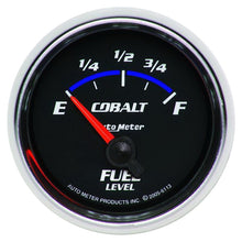 Load image into Gallery viewer, Autometer Cobalt 52mm 0 E/90 F SSE Fuel Level Gauge