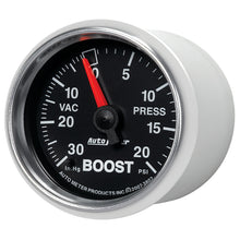 Load image into Gallery viewer, Autometer GS 52mm 30 in Hg/20 psi Mechanical Vacuum/Boost Gauge