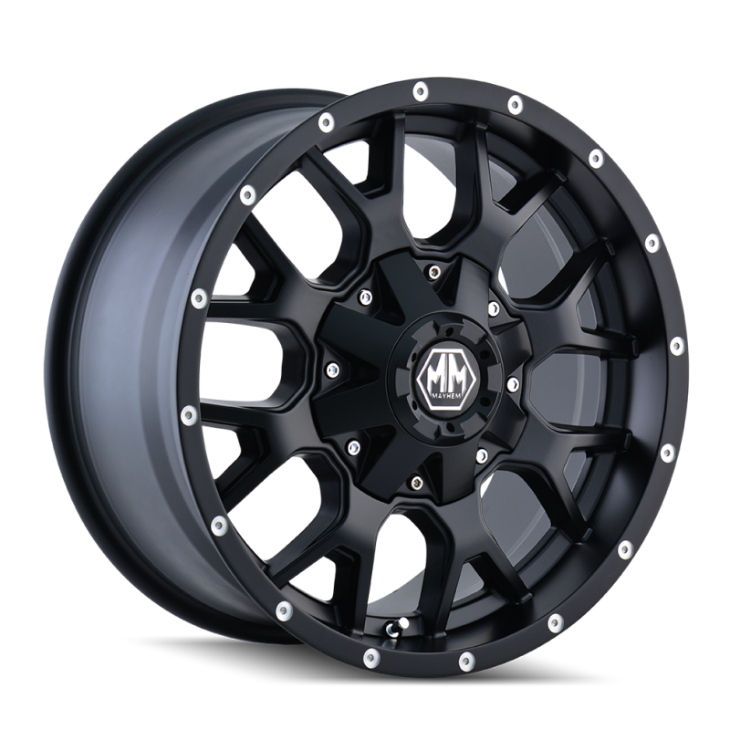 Mayhem 8015 Warrior 17x7.5 / 5x110 BP / 30mm Offset / 72.62mm Hub Matte Black Wheel