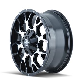Mayhem 8015 Warrior 18x9 / 6x135 BP / 18mm Offset / 106mm Hub Black/Machined Face Wheel