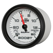 Load image into Gallery viewer, AutoMeter Gauge Vac/Boost 2-5/8in. 30Inhg-20PSI Mechanical Phantom II